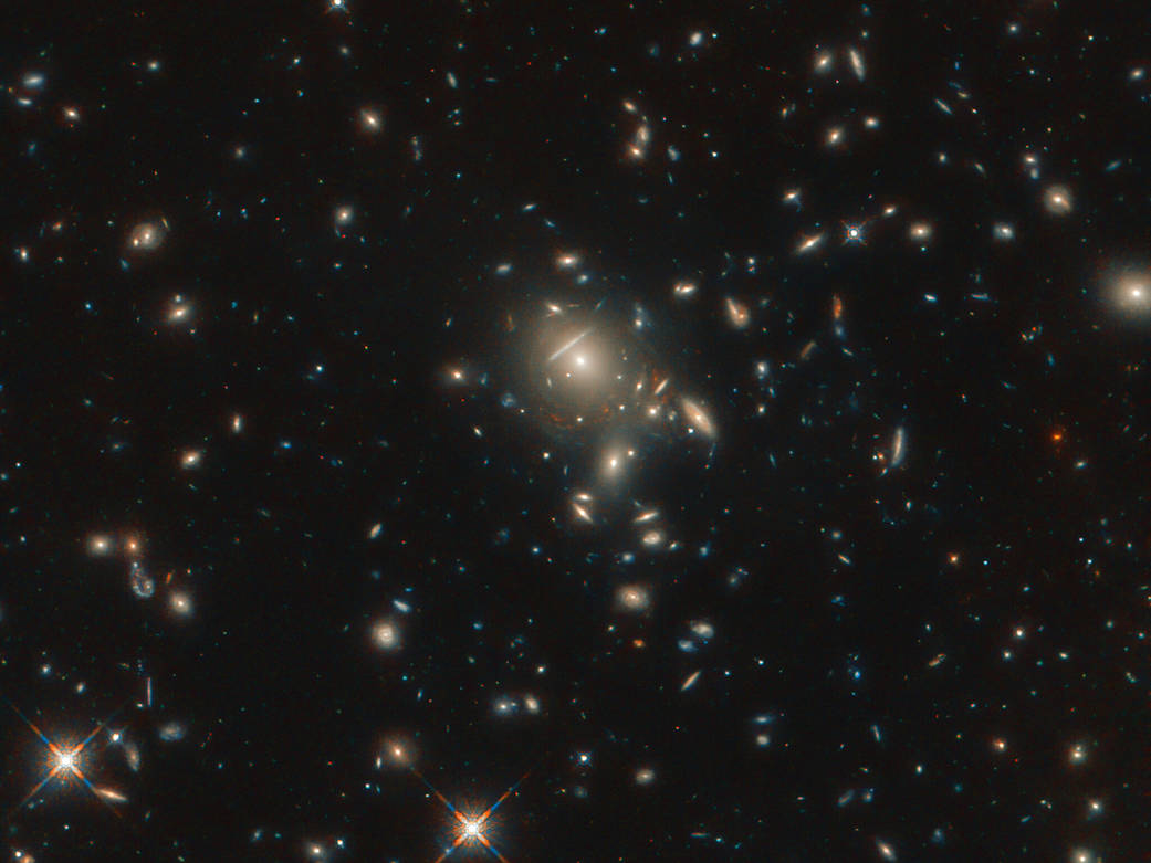 Image of a cluster of galaxies