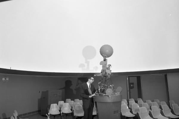 OSU Planetarium in 1968 with Prof. Arne Slettebak