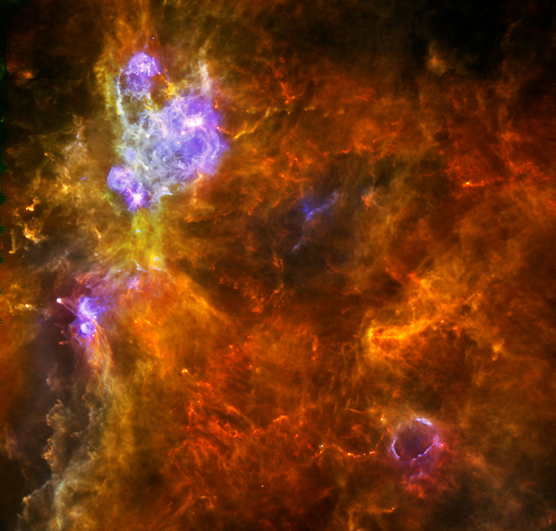 W3 star-forming region from the Herschel Space Telescope 