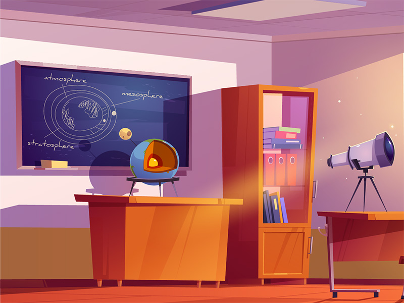 Graphic of an Astronomy Classroom