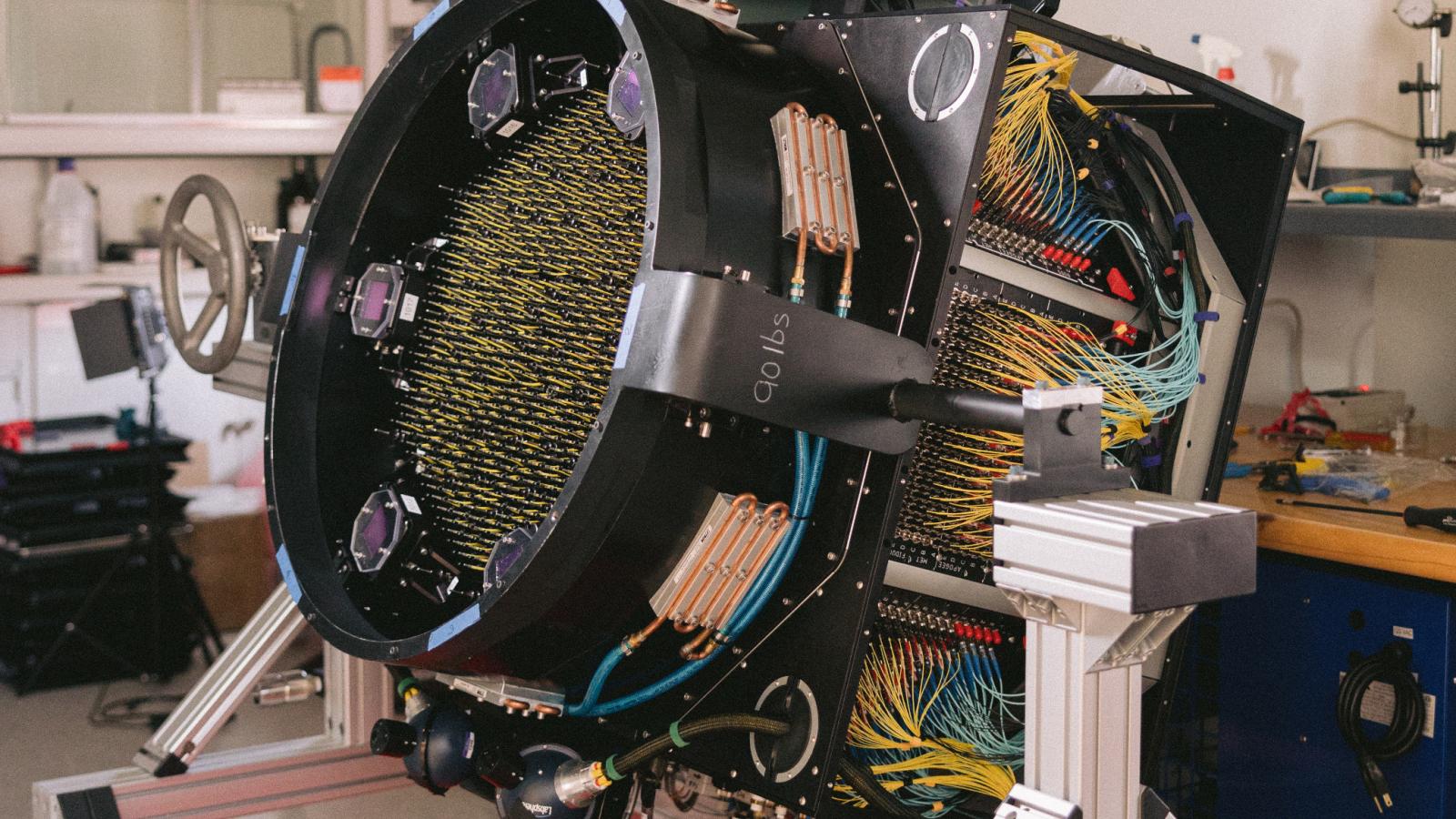 Sloan fiber positioner system in the OSU instrumentation lab