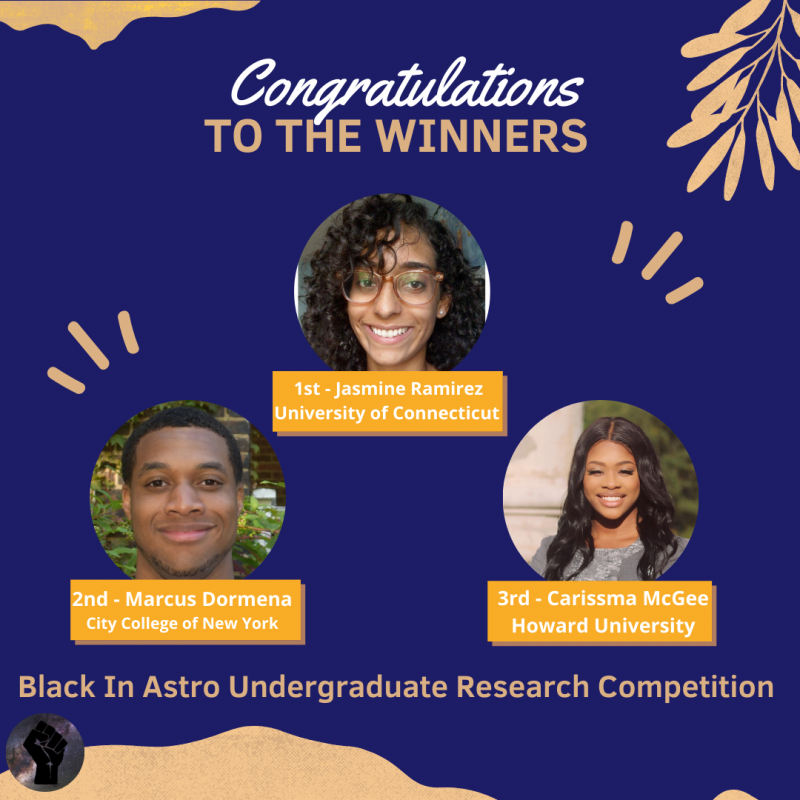 2021 BlackInAstro Undergraduate Scholarship Winners