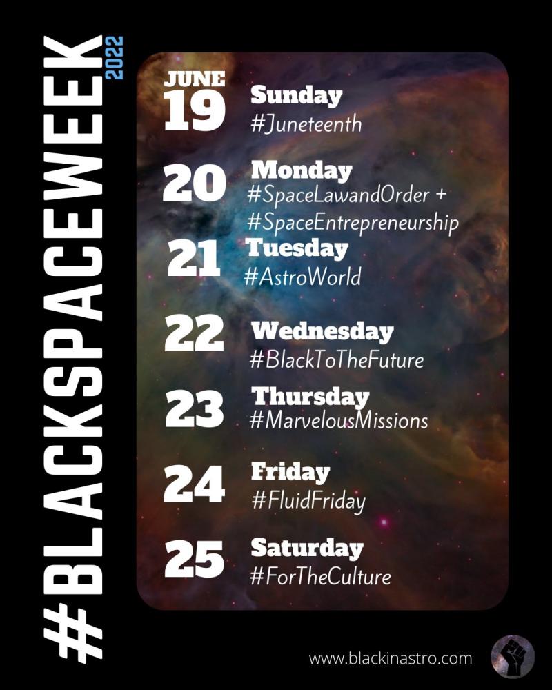 Black in Astro Week Schedule 2022