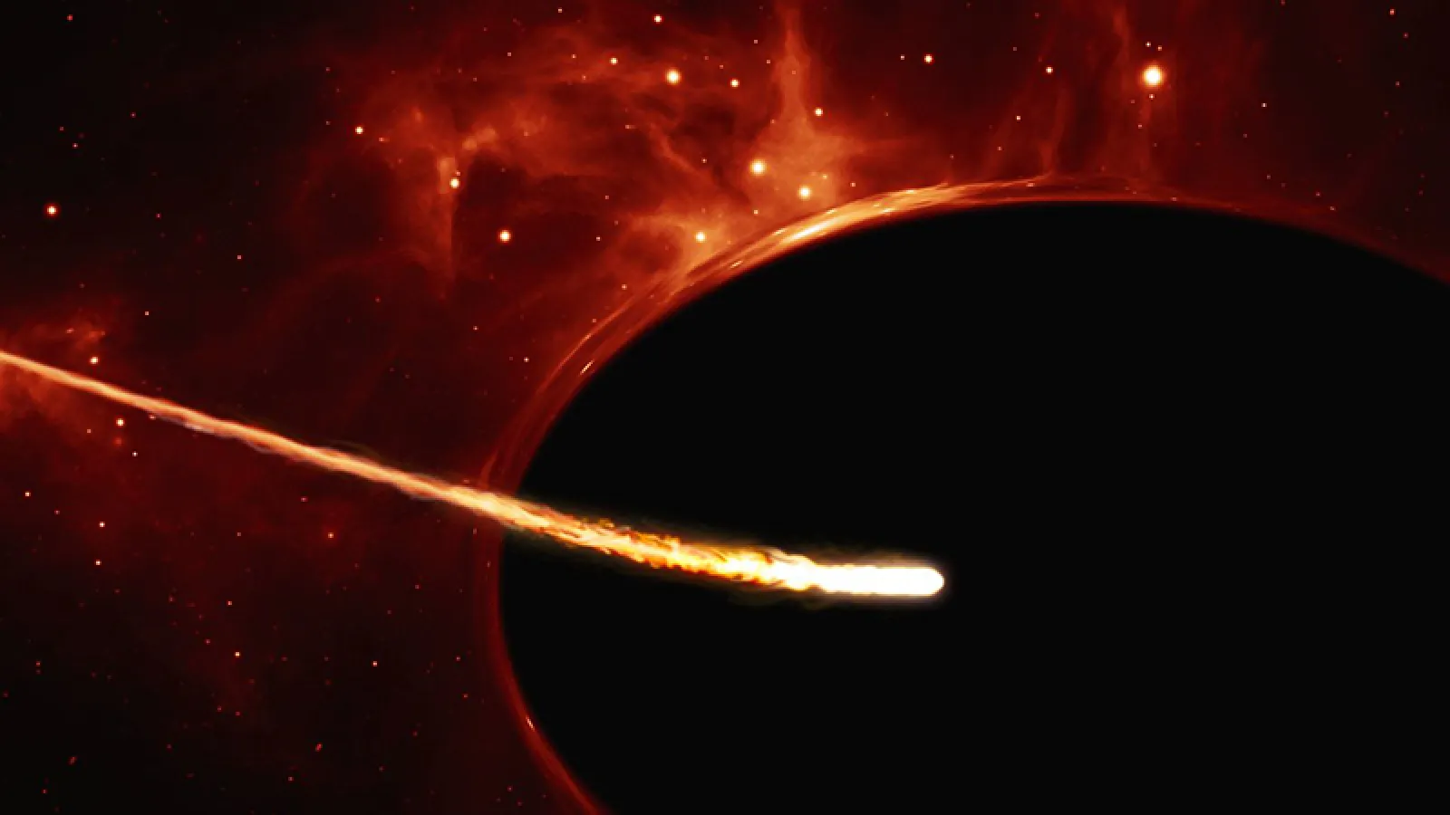 Star being ripped apart by a black hole