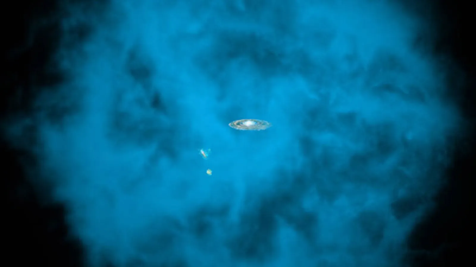 Conception of the halo of gas around the Milky Way Galaxy