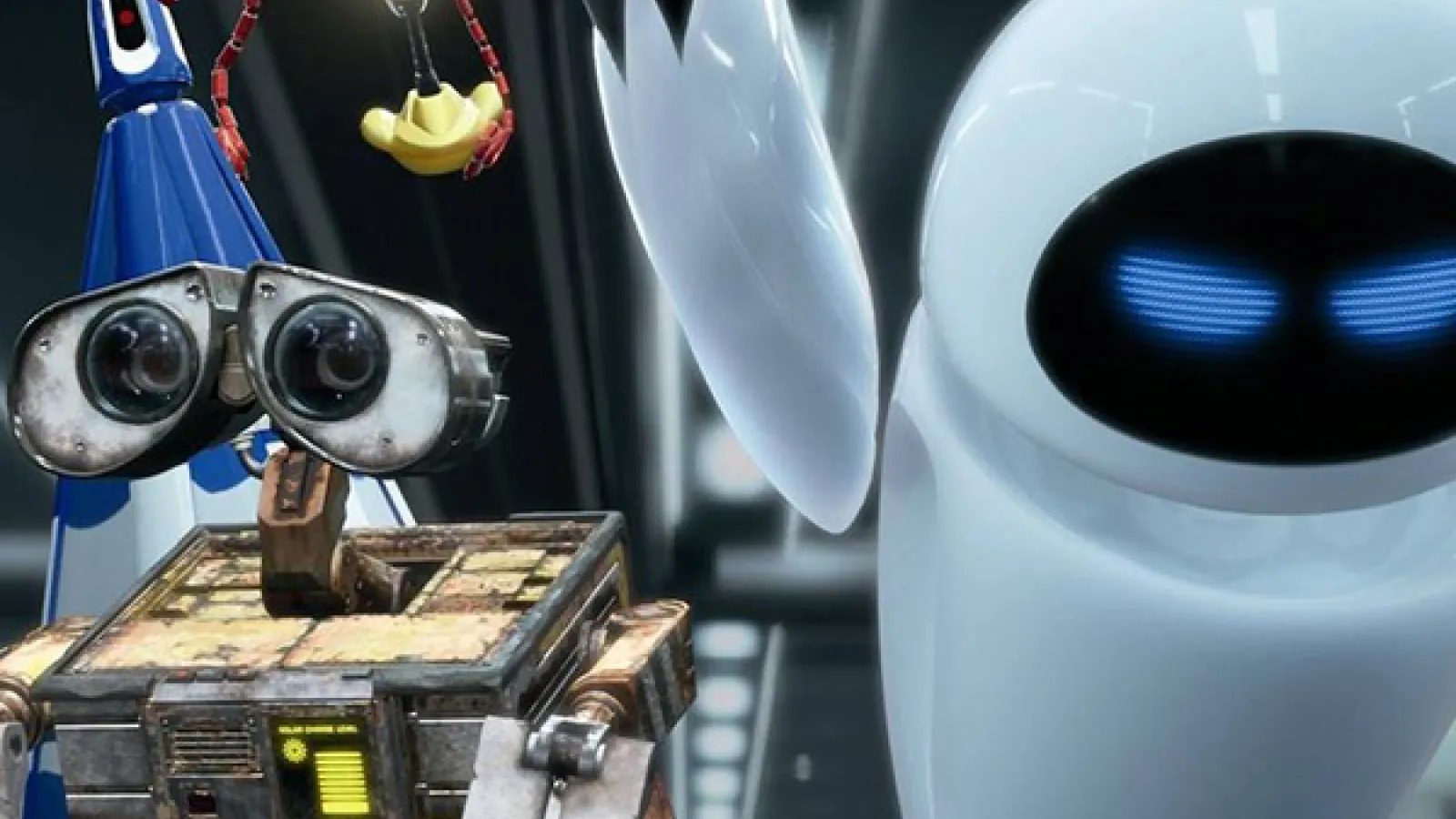 A picture depicting WALL-E and Eve