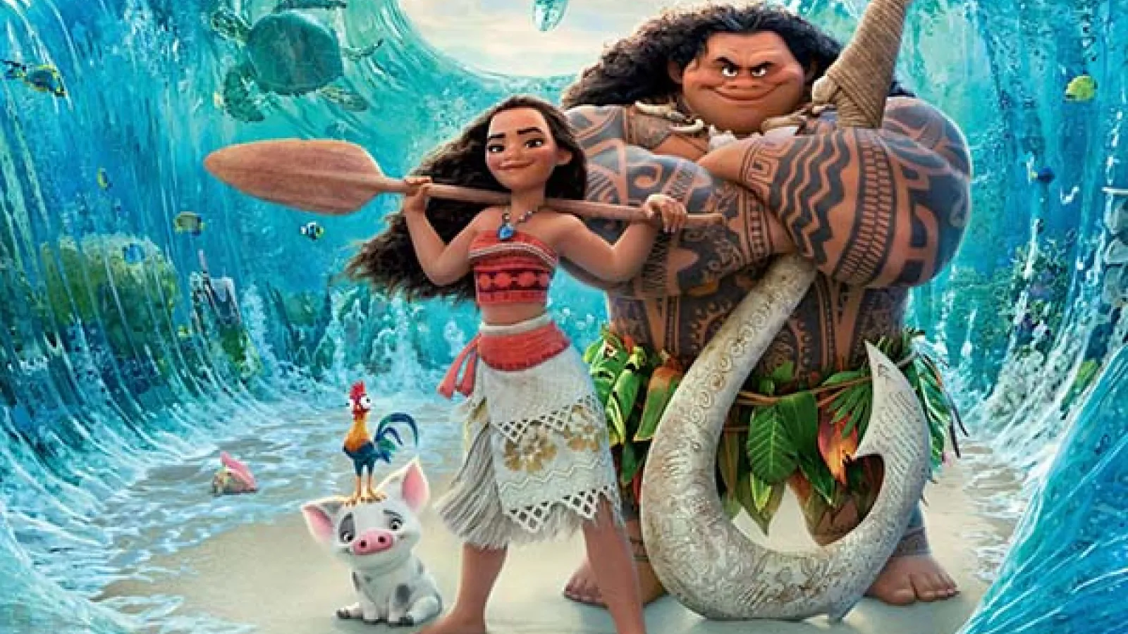 Image of Moana and Maui from the Moana Movie
