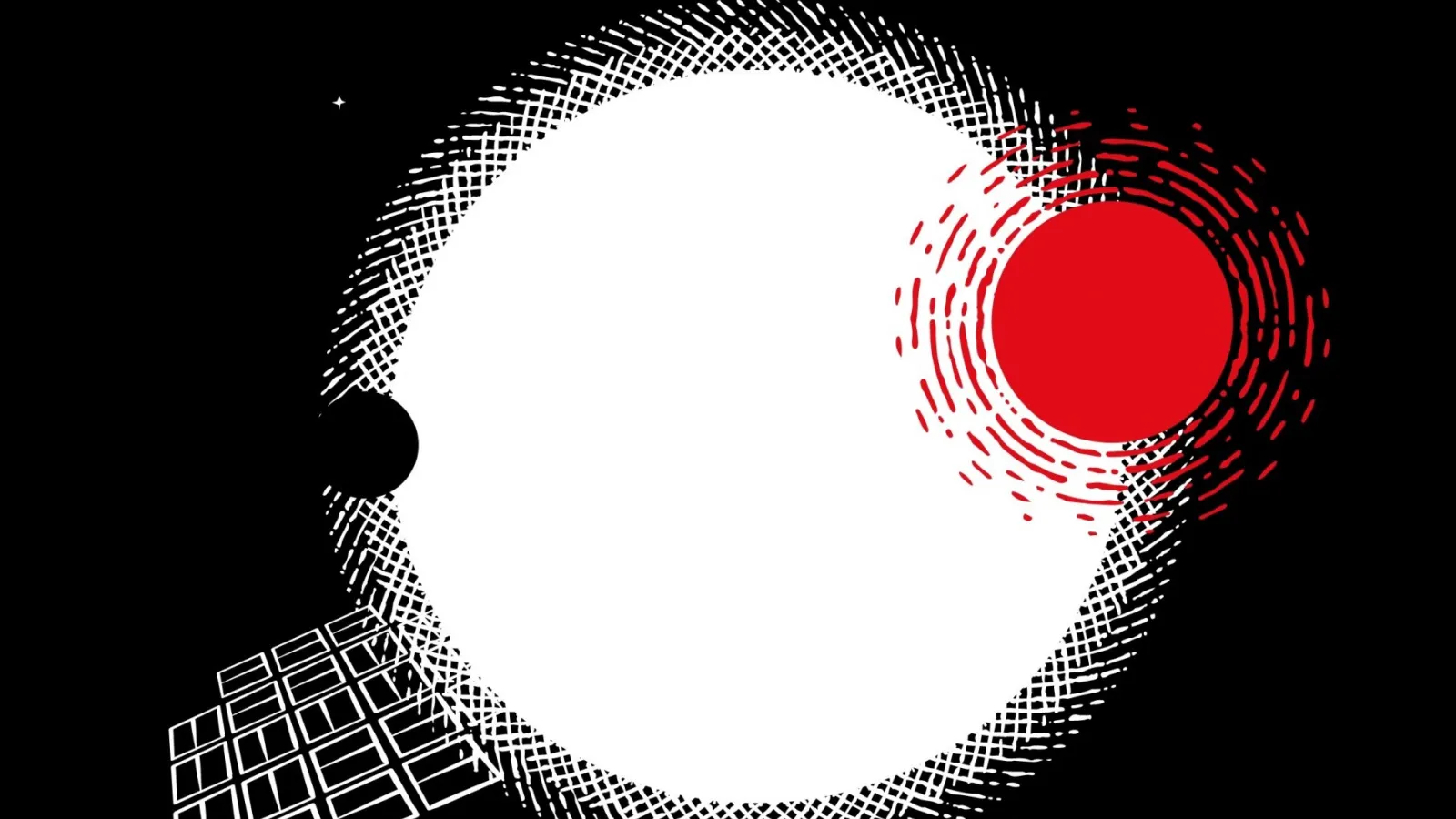 Artist's stylized drawing of Tatooine and Kepler field on the sky.