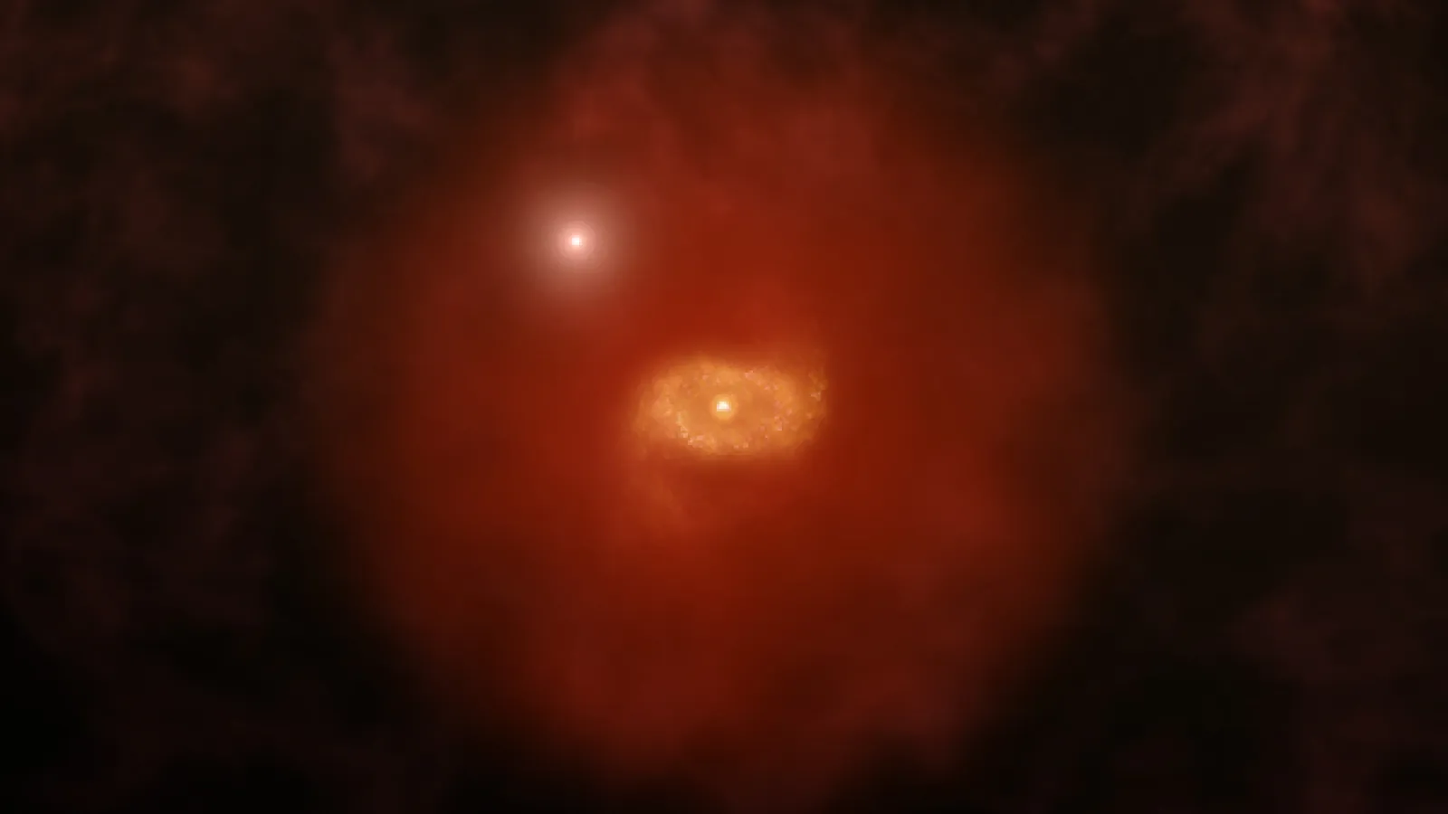 Artists drawing of a Milky Way Progenitor at high redshift
