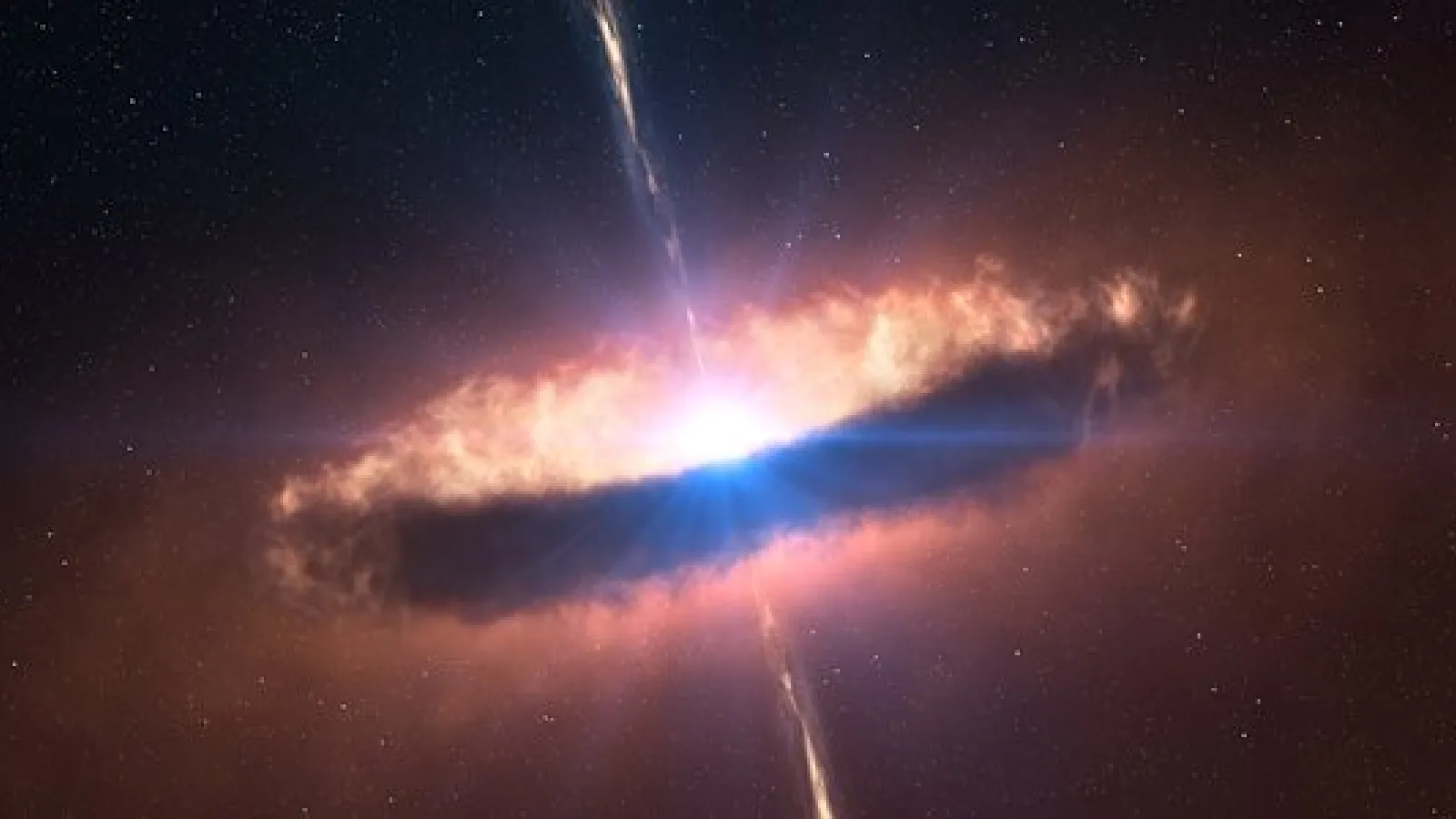 Artist rendition of a disc surrounding a massive baby star (ESO/L. Calçada/M. Kornmesser)
