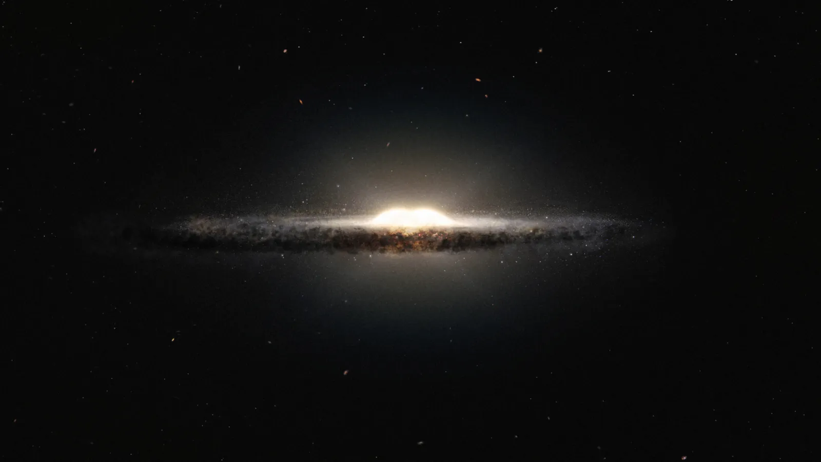 Artist's impression of the central bulge of the Milky Way. Credit: ESO/NASA/JPL-Caltech/M. Kornmesser/R. Hurt