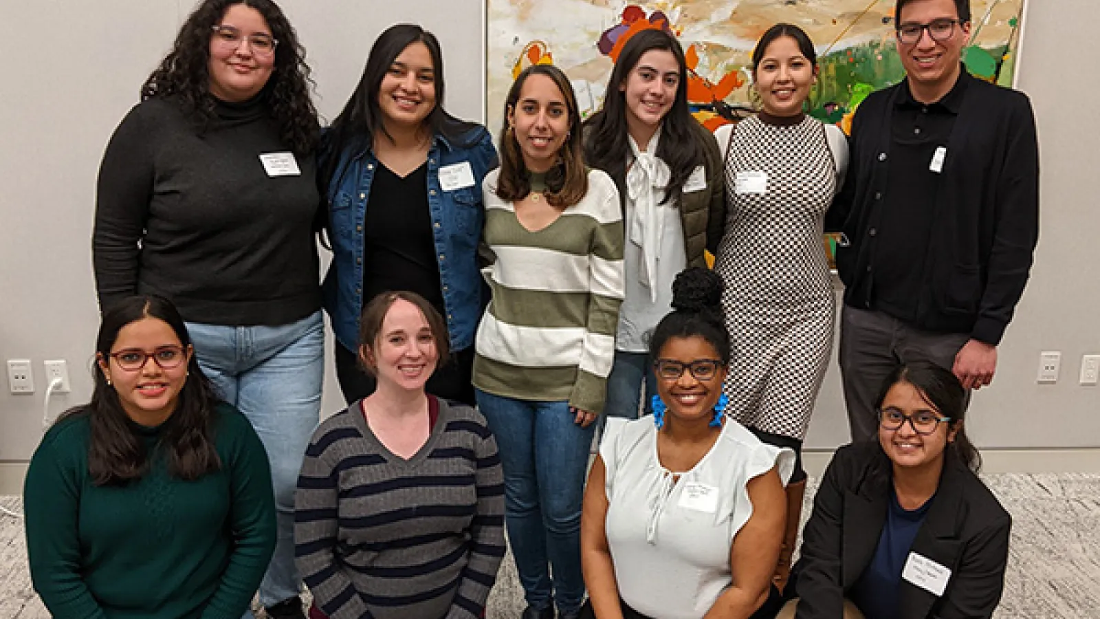 Picture of Students and Faculty attending a mentoring workshop