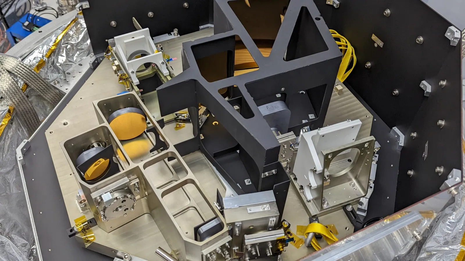 The iLocater spectrograph installed into the instrument vacuum chamber