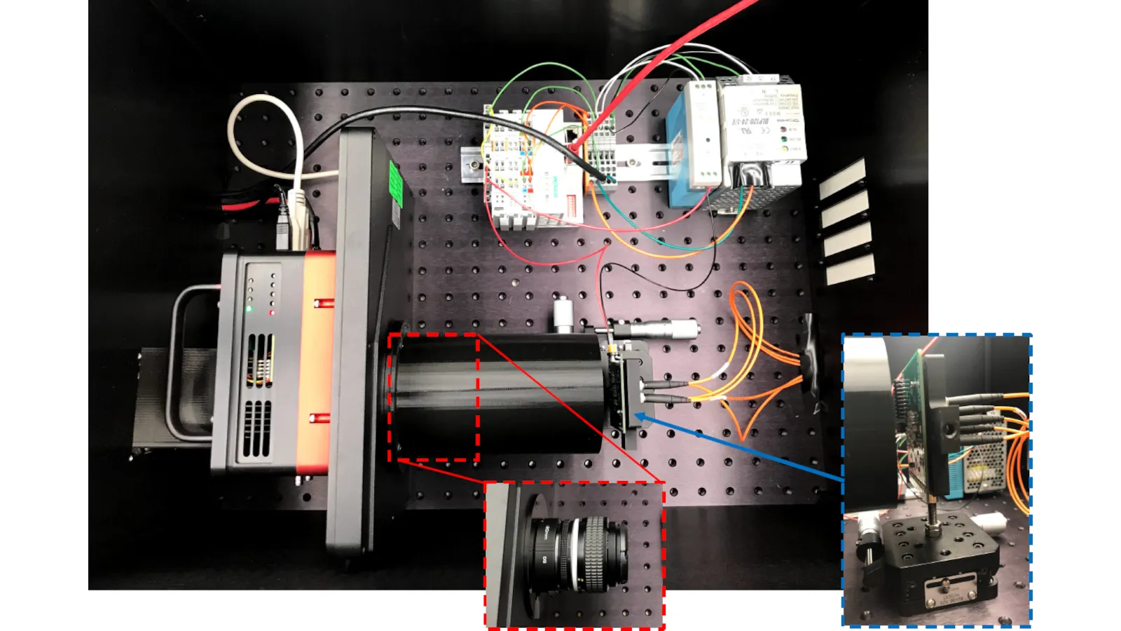 DESI Sky Continuum Monitor system optical bench