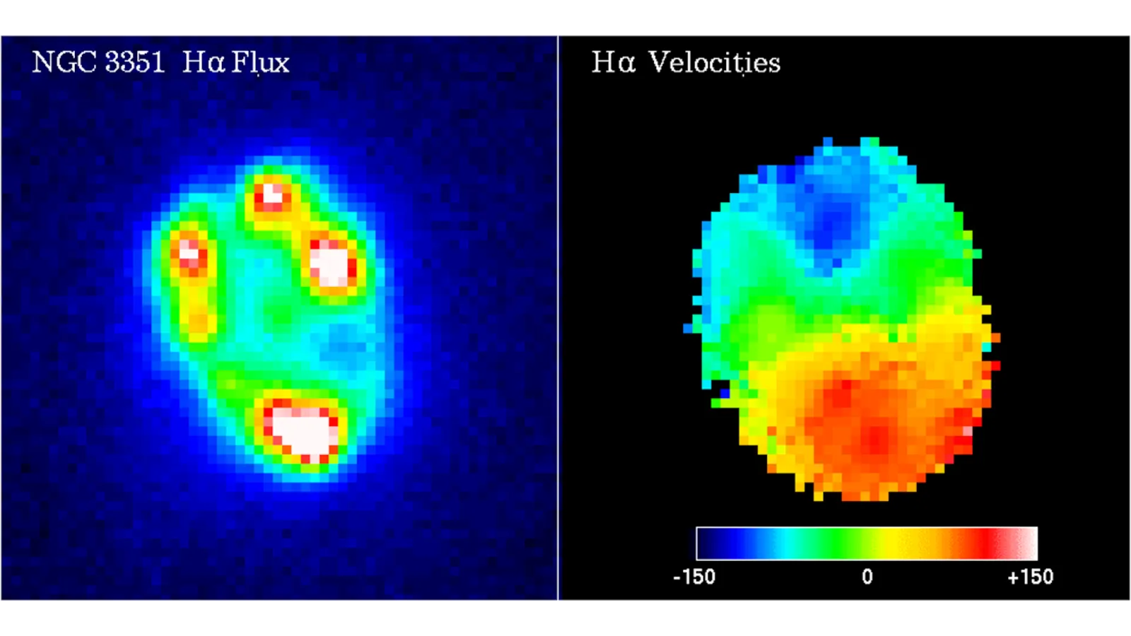 H-alpha emission and velocity map of galaxy NGC3351 with the IFPS