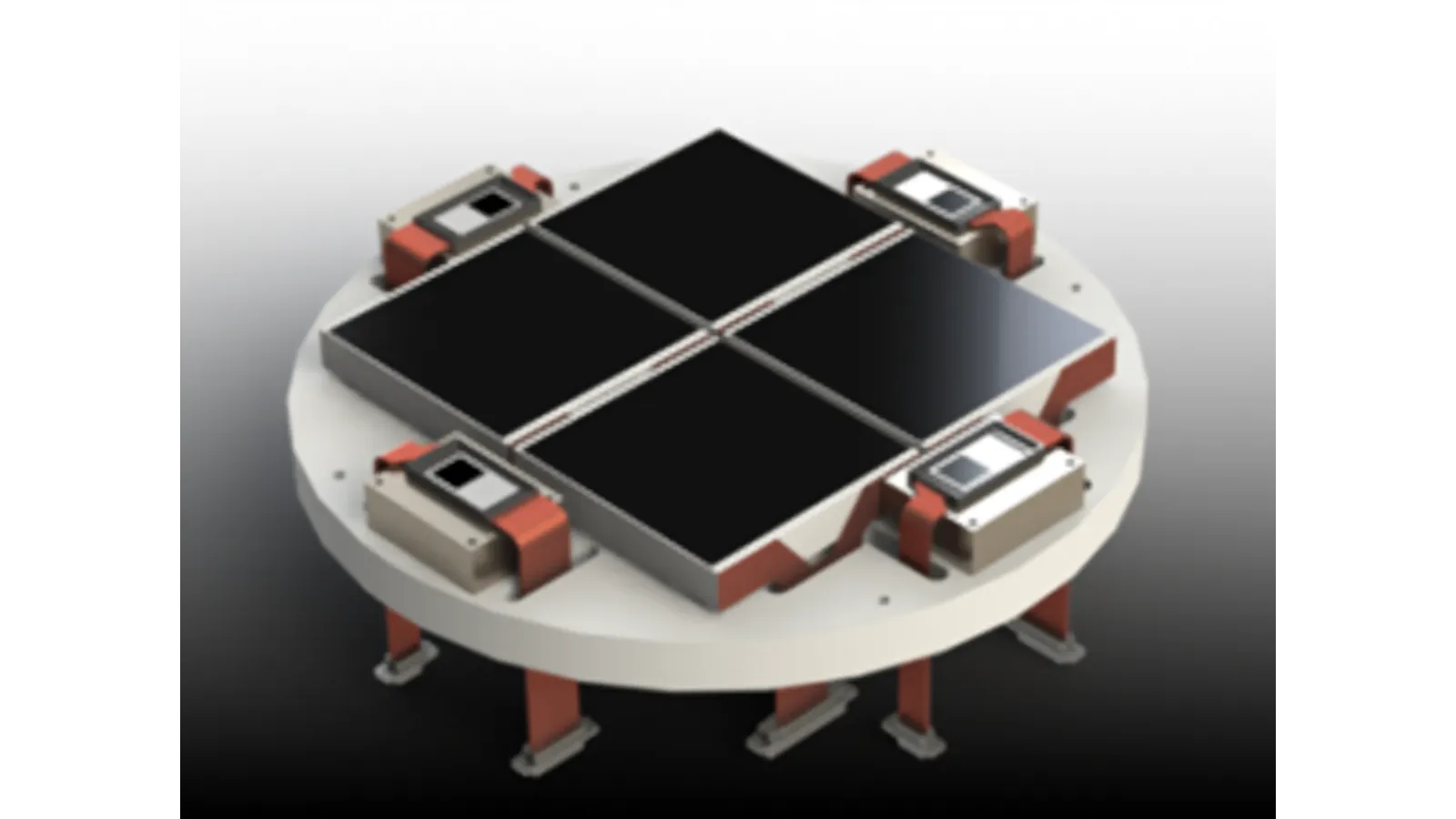 KMTNet camera focal plane assembly model