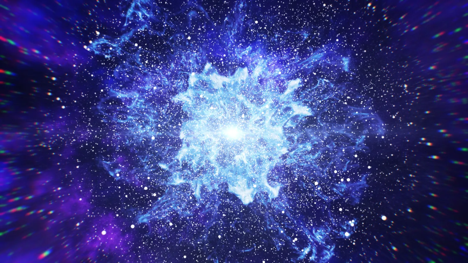 Computer rendering of astrophysical process