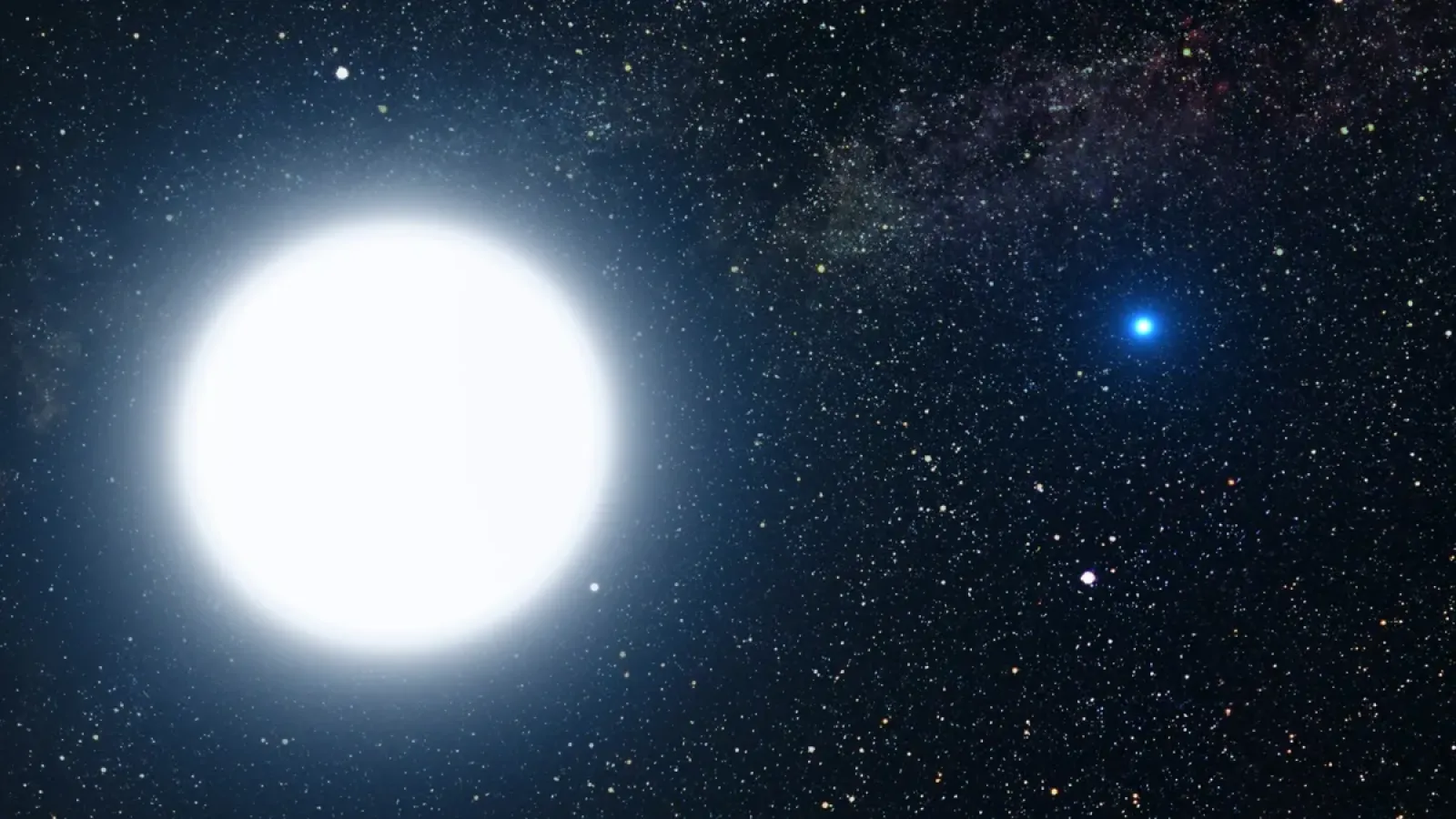 Artists rendering of a white dwarf system