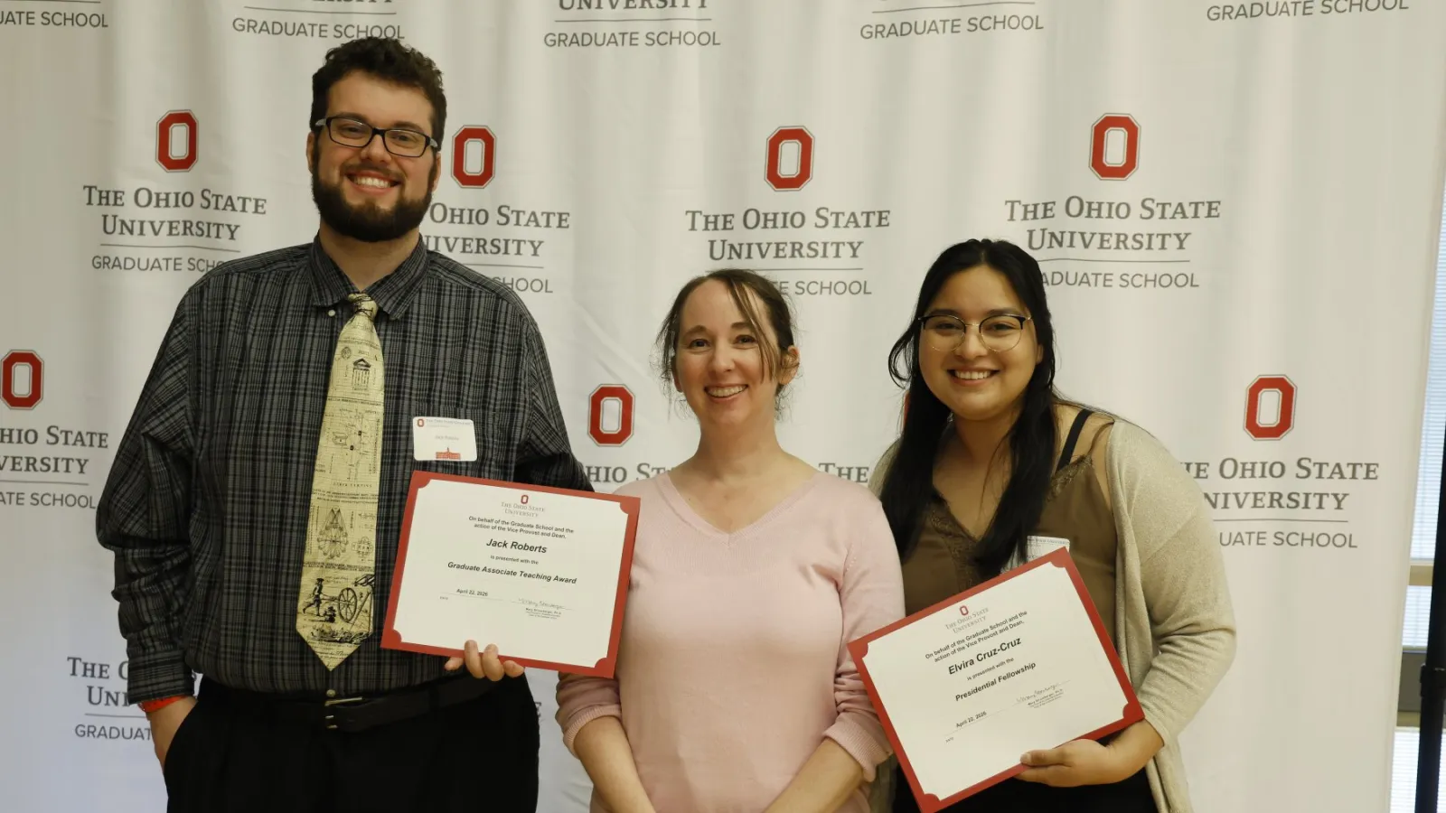 Jack Roberts and Elvira Cruz Cruz receive awards