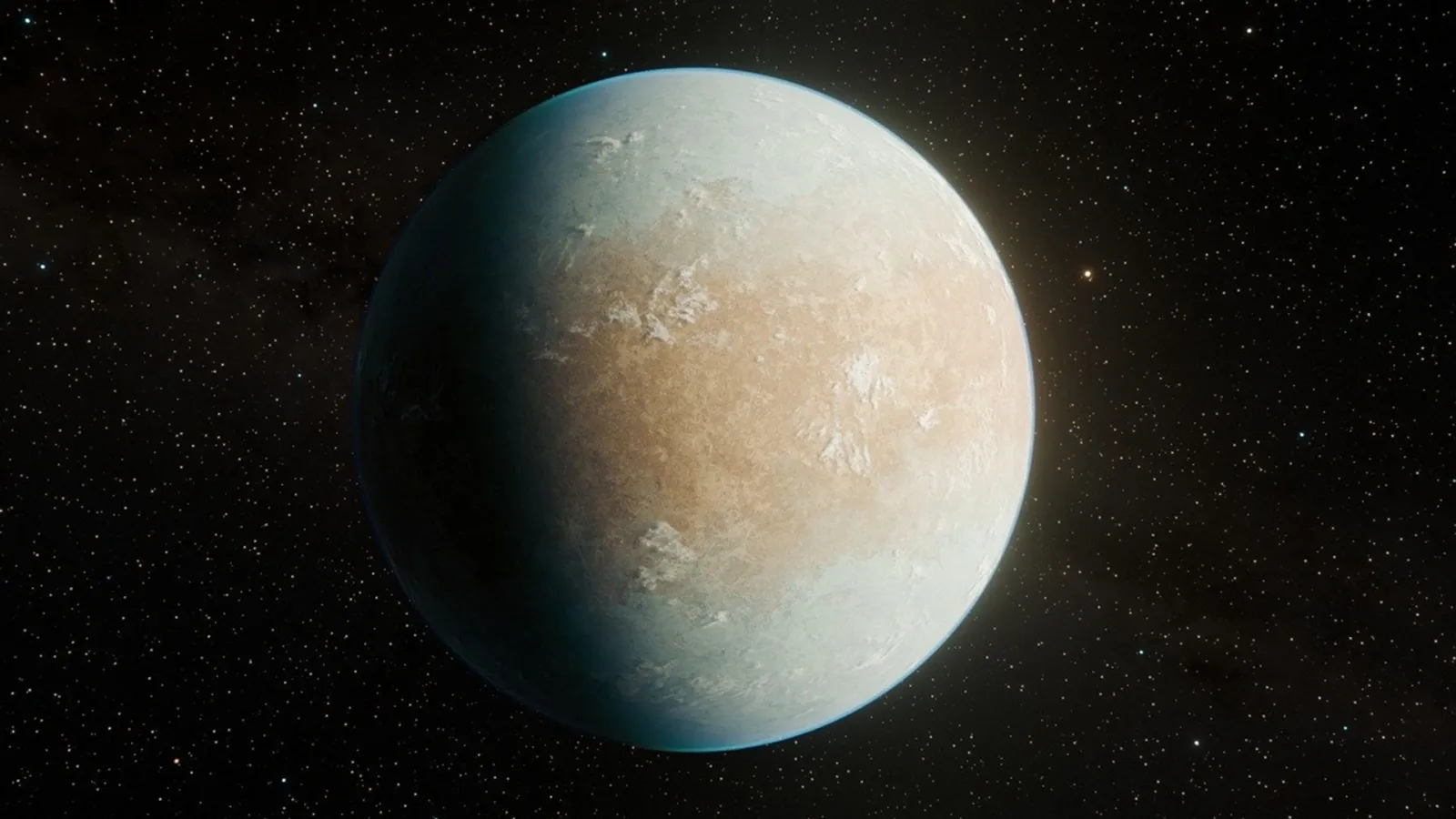 An artistist impression of a cold gaseous exoplanet