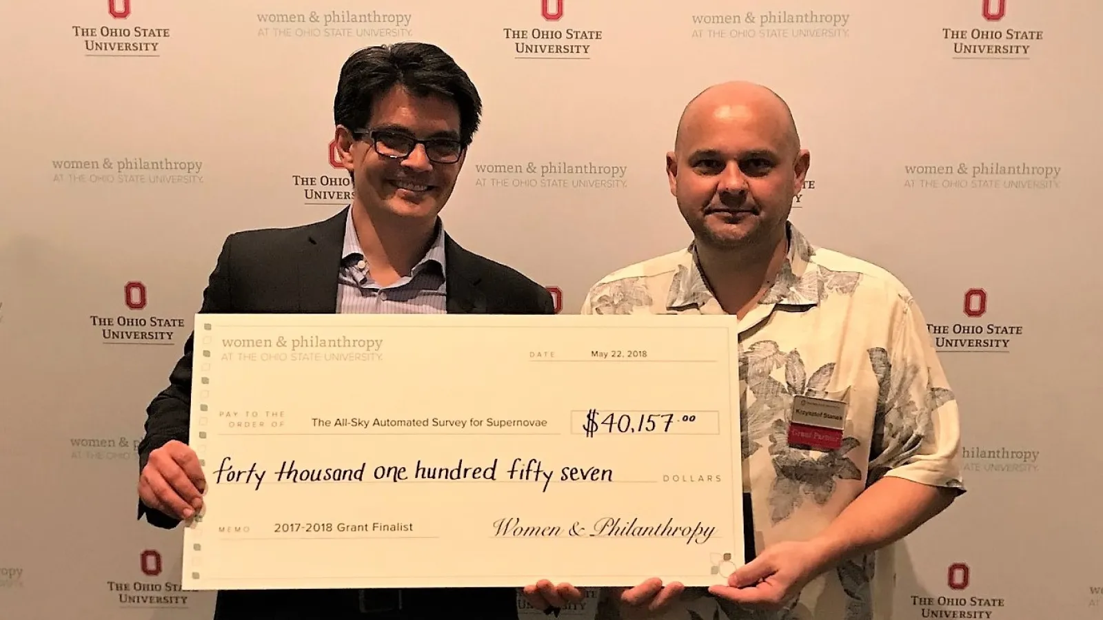 ASAS-SN grant acceptance