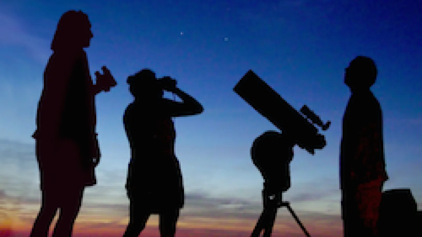 Star party at sunset