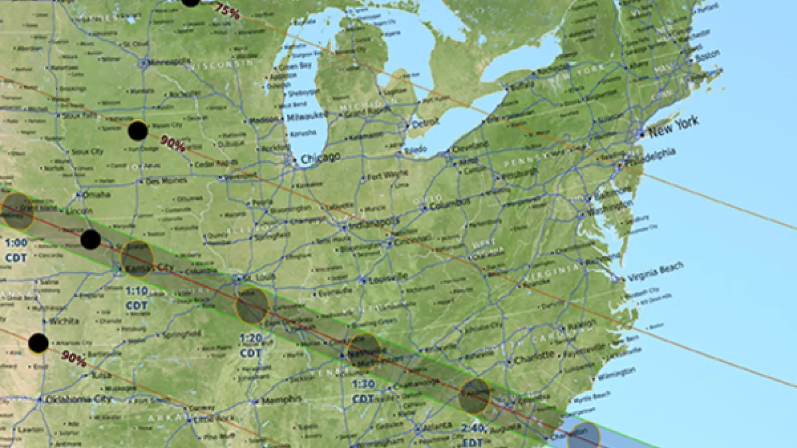 Map of the Eclipse Path