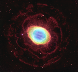 Ring Nebula from Hubble and Large Binocular Telescope