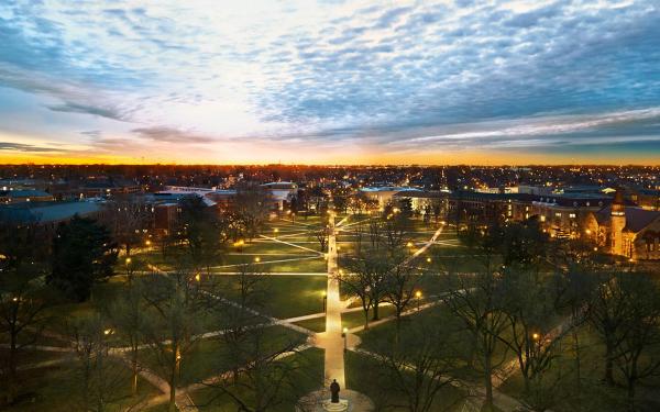 Ohio State Oval at dawn