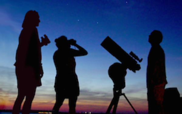 Star party at sunset