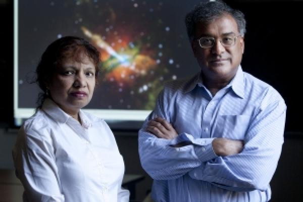 Image of Astronomy Professors Sultana Nahar (left) and Anil Pradhan (right)