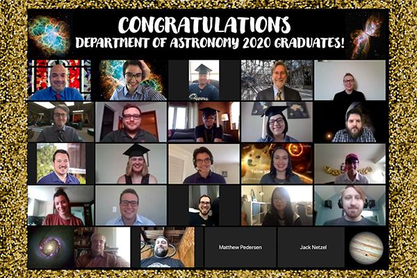 Picture of all the 2020 Astronomy Graduates