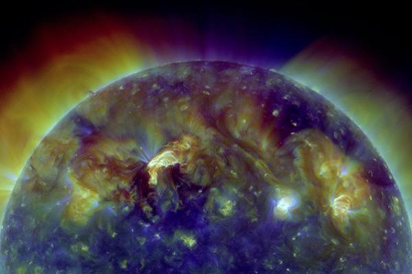 The Sun shown in ultra violet light