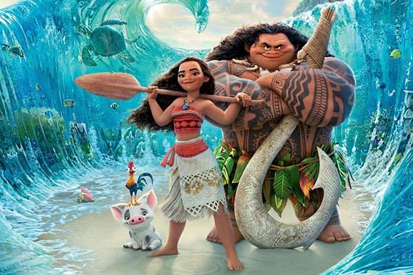 Image of Moana and Maui from the Moana Movie