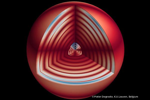 Asteroseismic model of sound in a red giant.