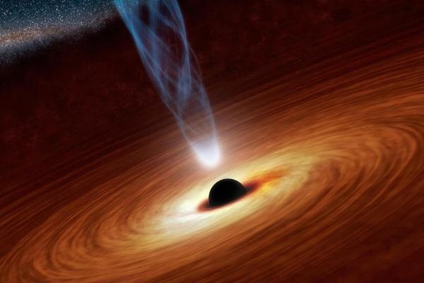 An artist's depiction of a supermassive black hole. (NASA/JPL-Caltech)