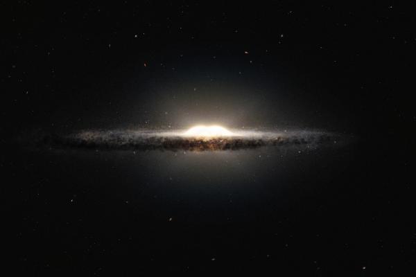 Artist's impression of the central bulge of the Milky Way. Credit: ESO/NASA/JPL-Caltech/M. Kornmesser/R. Hurt