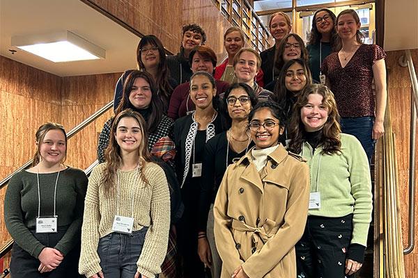 A group of astronomy and physics majors attending the Conference for Undergraduate Women in Physics (CUWiP)