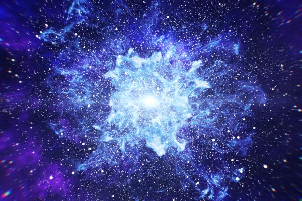 Computer rendering of astrophysical process