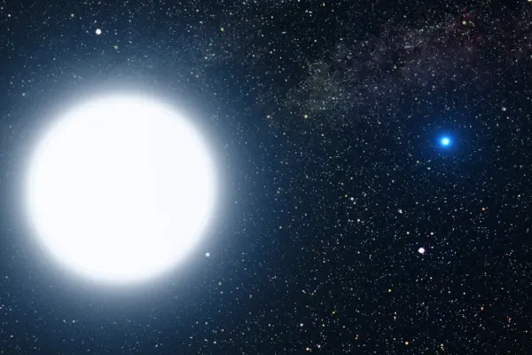 Artists rendering of a white dwarf system