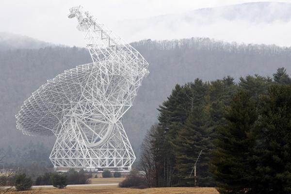 The Green Bank Telescope, world's largest fully steerable radio telescope, in Green Bank, West Virginia