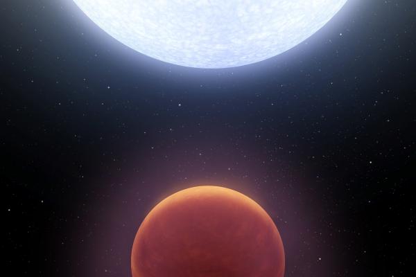 Artist's impression of KELT-9b and its host star