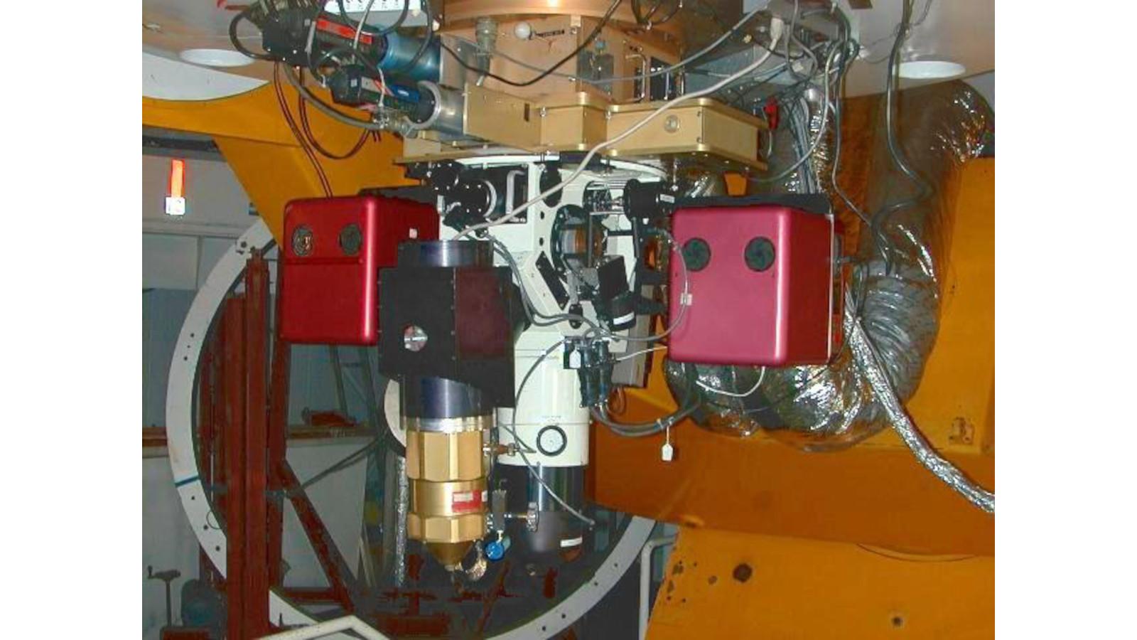 OSU Boller and Chivens CCD spectrograph showing the CCD dewar