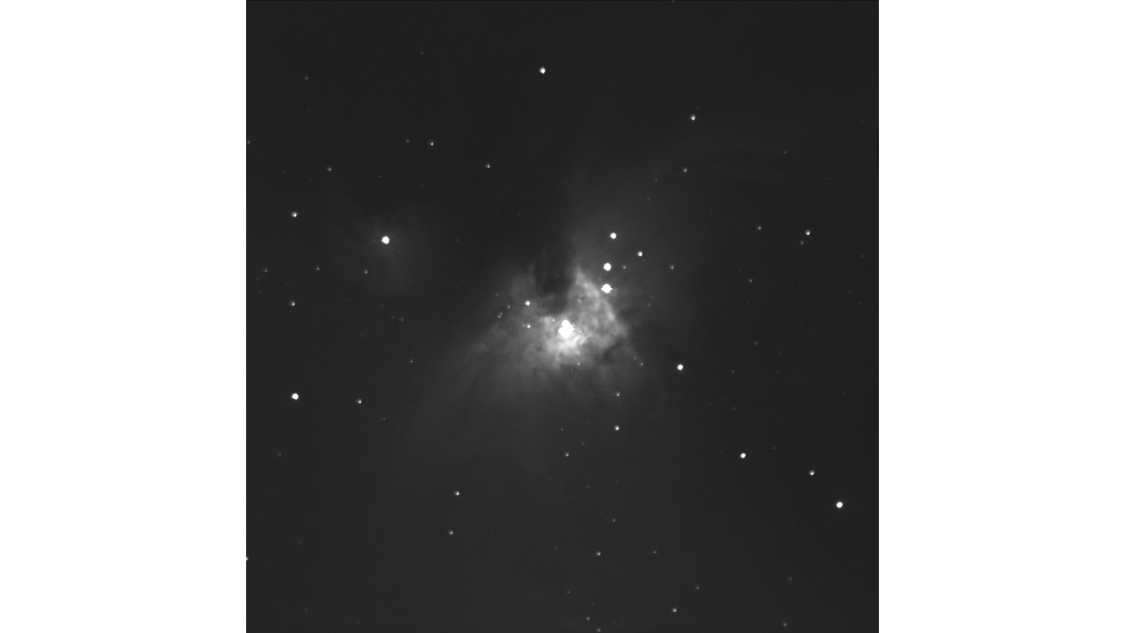 DEMONEX first light image of the Orion Nebula (M42)