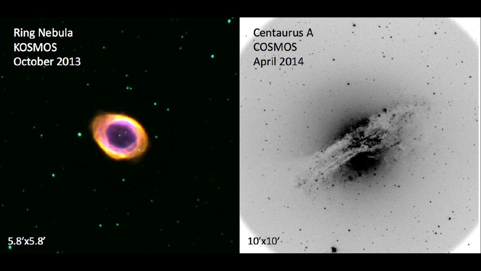 KOSMOS and COSMOS first-light images