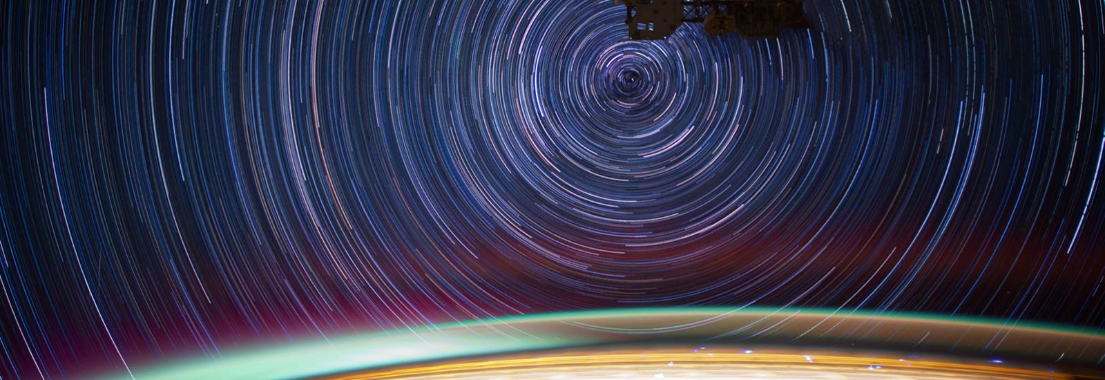 Star trails from the International Space Station